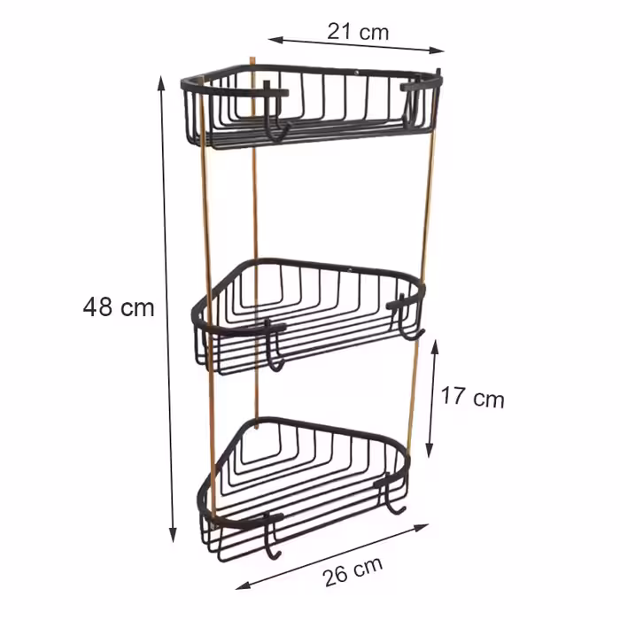 قفسه حمام مدل سه طبقه