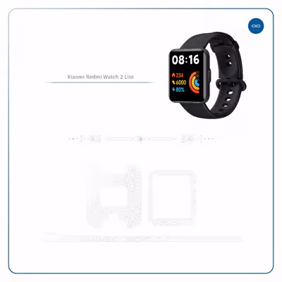 برچسب ماهوت طرح Gloss-Transparent مناسب برای ساعت هوشمند شیائومی Redmi Watch 2 Lite