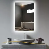 آینه سرویس بهداشتی تارا دکور مدل بک لایت ساده مستطیل کد c160