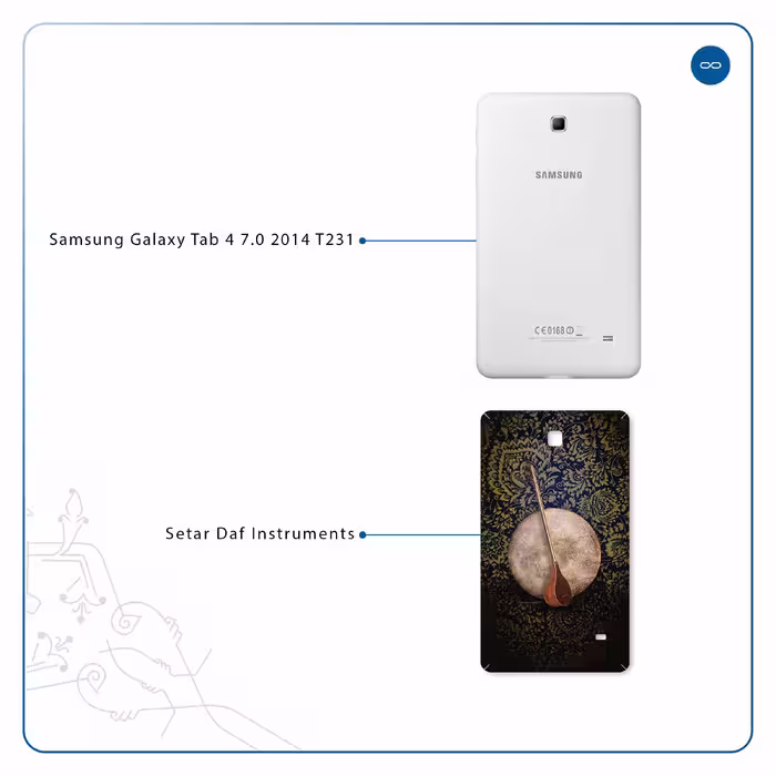 برچسب پوششی ماهوت مدل Setar-Daf-Instruments مناسب برای تبلت سامسونگ Galaxy Tab 4 7.0 2014 T231
