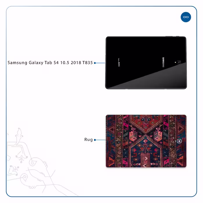 برچسب پوششی ماهوت مدل Rug مناسب برای تبلت سامسونگ Galaxy Tab S4 10.5 2018 T835