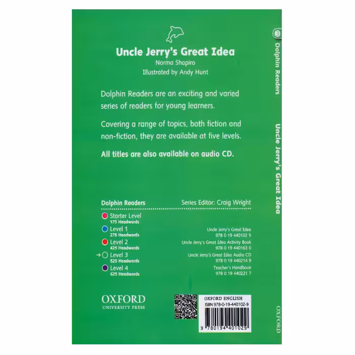 کتاب Dolphin Readers 3 Uncle Jerry s Great Idea اثر Norma Shapiro انتشارات الوندپوان