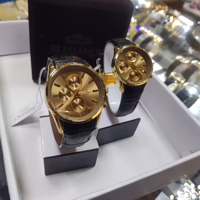 ست ساعت مچی عقربه ای زنانه و مردانه الگانس مدل 88se09el