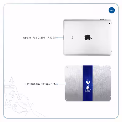 برچسب پوششی ماهوت مدل Tottenham Hotspur FC مناسب برای تبلت اپل iPad 2 2011 A1395