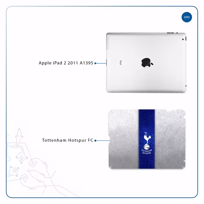 برچسب پوششی ماهوت مدل Tottenham Hotspur FC مناسب برای تبلت اپل iPad 2 2011 A1395
