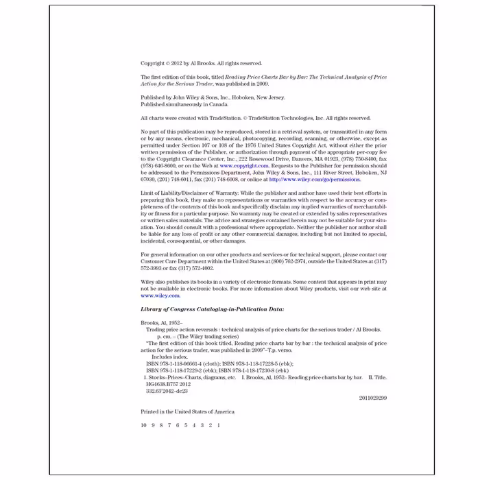 کتاب Trading Price Action Reversals Technical Analysis of Price Charts Bar by Bar for the Serious Trader اثر Al Brooks انتشارات رایان کاویان