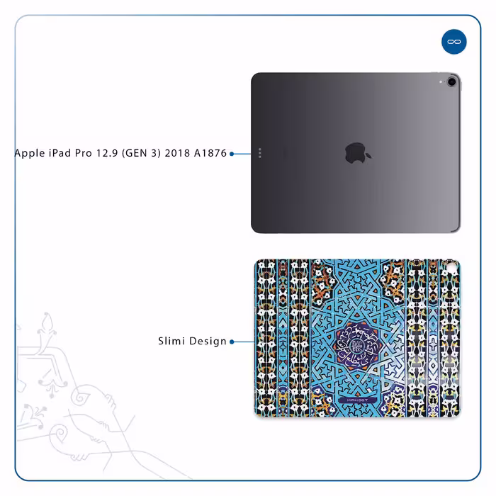 برچسب پوششی ماهوت مدل Iran-Tile7 مناسب برای تبلت اپل iPad Pro 12.9 (GEN 3) 2018 A1876
