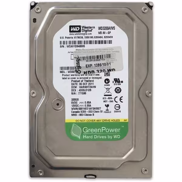 هارد دیسک وسترن دیجیتال Green ظرفیت 320 گیگابایت