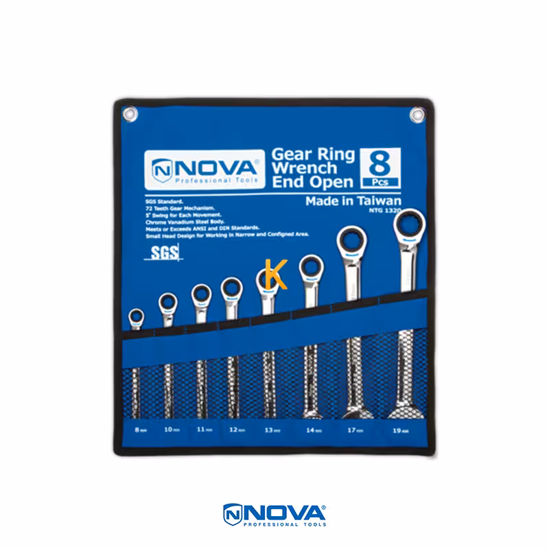 ست 8 عددی آچار یک سر جغجغه نووا