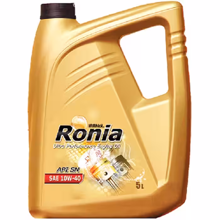 خرید روغن موتور ایرانول 10w40 sn/cf مدل ronia تمام سنتتیک پنج لیتری | اتوموبی