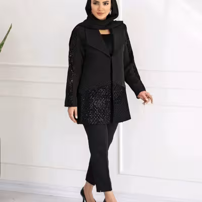 مانتو کتی زنانه کرپ مدل آتریسا