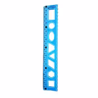 خط کش شابلون دار ژله ای کارا 20 سانتی متری کد 05