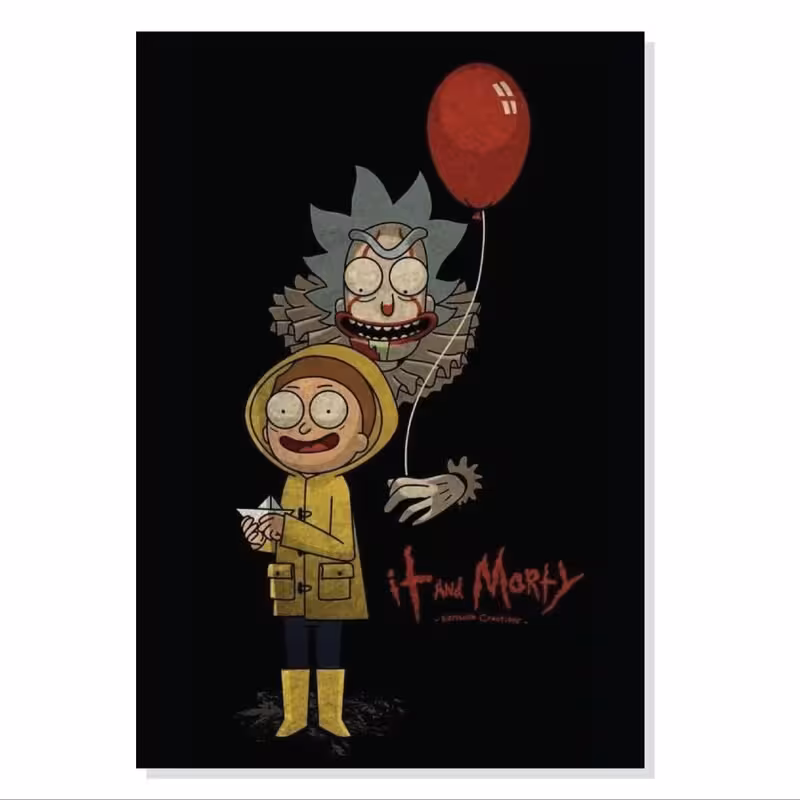 تابلو. شاسی طرح انیمیشن ریک و مورتی Rick and Morty IT مدل M0381