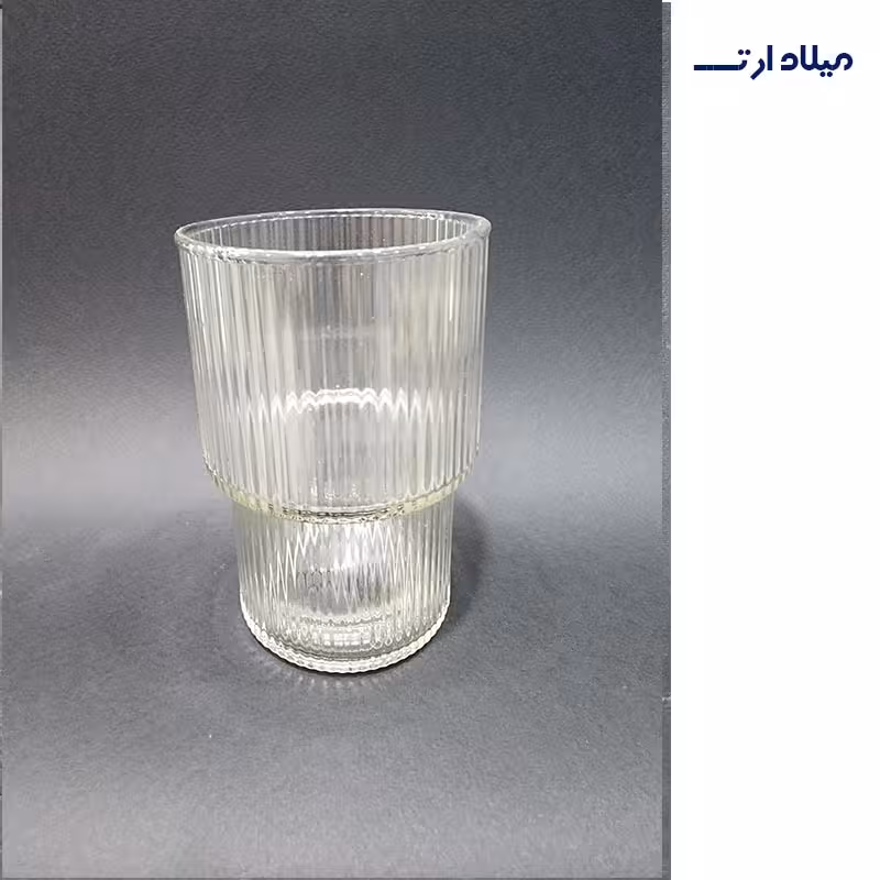 لیوان شیار دار 2طبقه ارتفاع11قطر7