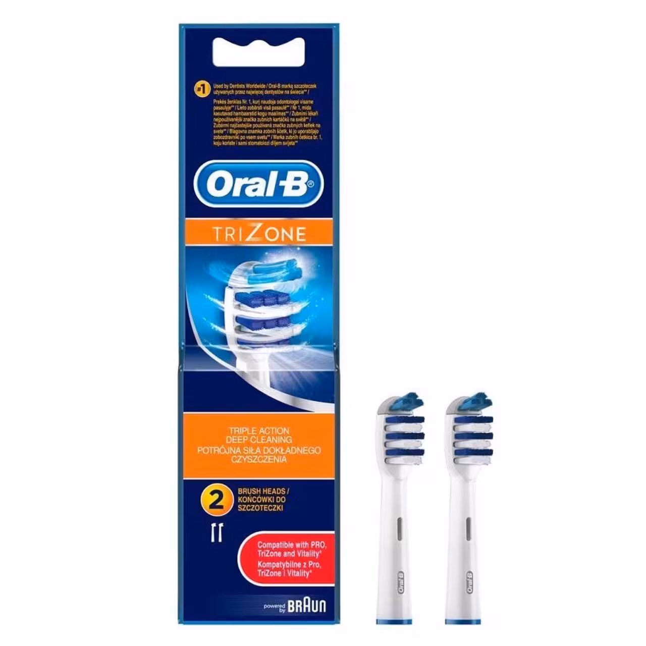 سری یدک مسواک برقی ااورال-بی مدل TriZone بسته 2 عددی