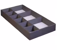 باکس زیور آلات چرم کامپکت داخل کشو سری 2 رنگ موکا  سایز 60 فانتونی کد J666