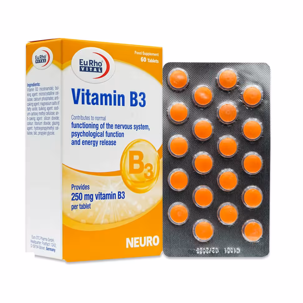 قرص ویتامین B3 250 میلی گرم یوروویتال