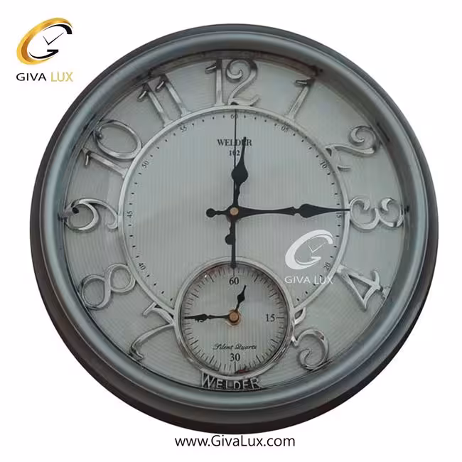 ساعت دیواری اورجینال ولدر PVC سفید| کد رفرنس 102