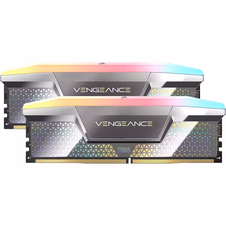 رم دسکتاپ DDR5 دو کاناله 8200 مگاهرتز CL40 کورسیر مدل VENGEANCE RGB ظرفیت 48 گیگابایت