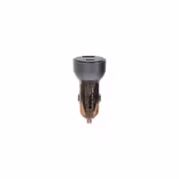 شارژر فندکی فست و PD دو پورت Nitu مدل NDC41 48W به همراه کابل شارژ Type-C To Lightning - خاکستری