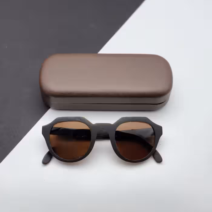 عینک چوبی دست‌ساز میدو مدل O019