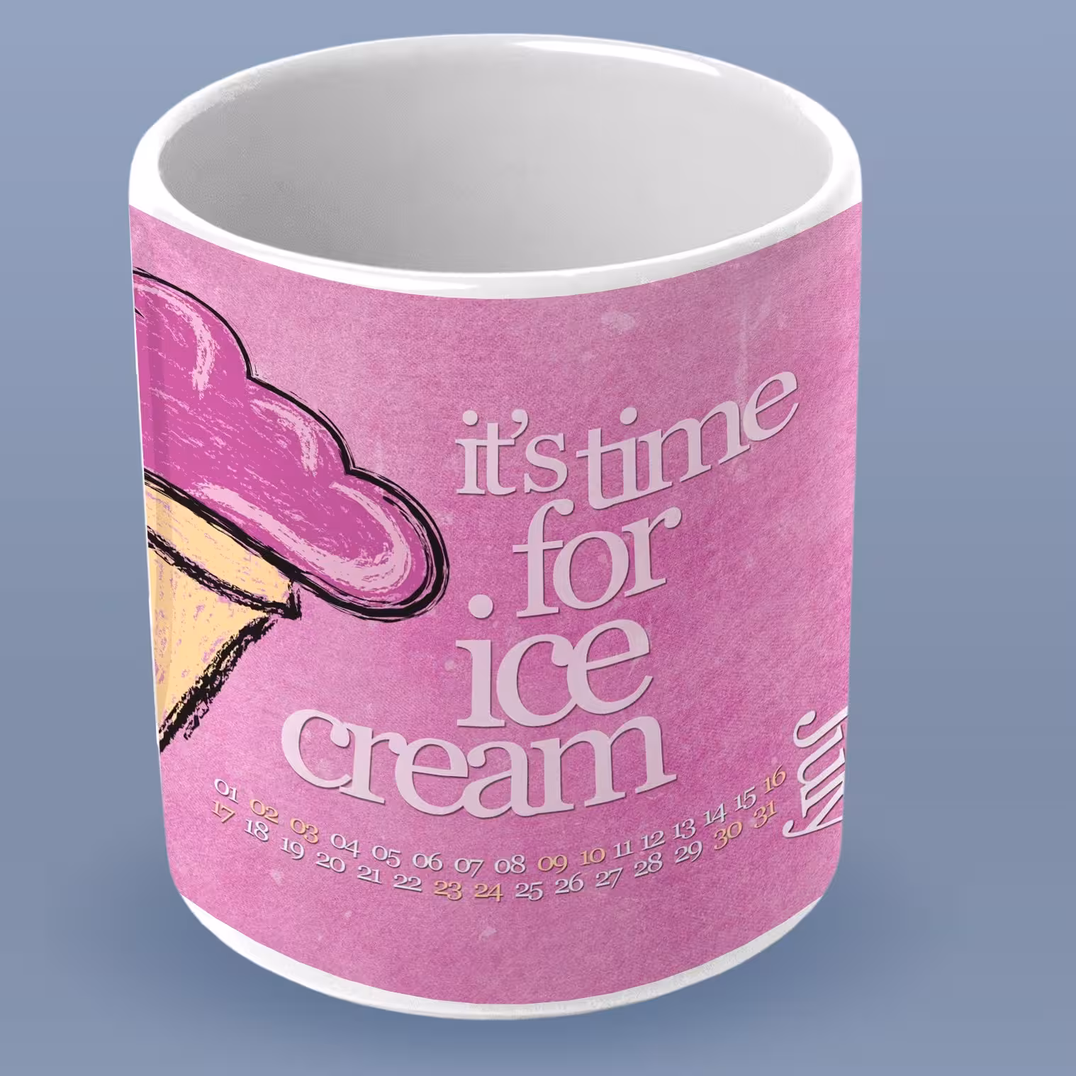 ماگ طرح بستنی گالری وارداتی چاپی درجه 1