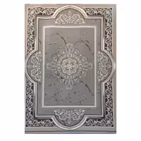 فرش ایرانی 1200 شانه گل برجسته کد 12124 نقره ای