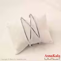 بنگل مینیمال دخترانه استیل مدل نقره ای کد DSB181087W