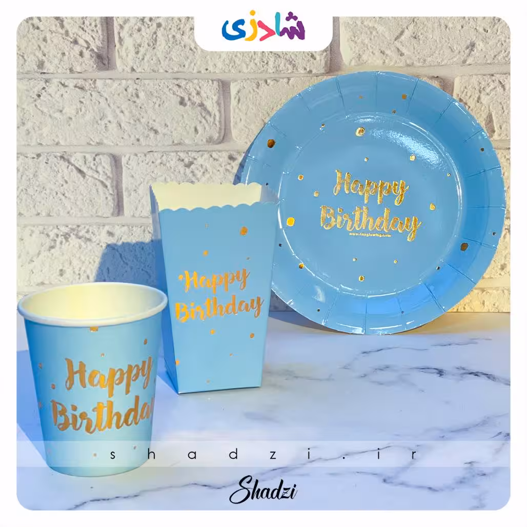 تم تولد آبی خالدار طلاکوب