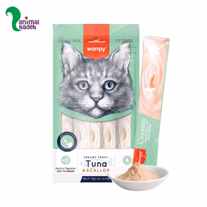 بستنی گربه ونپی طعم تن و گوش ماهی E (سبز)