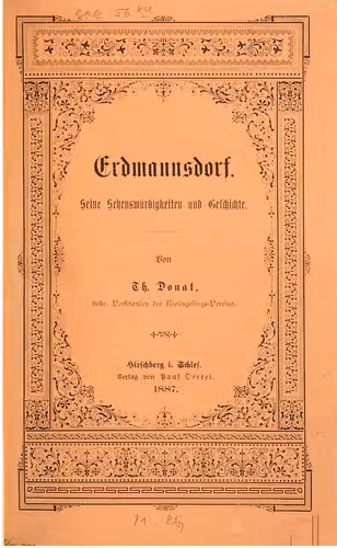 خرید و دانلود نسخه کامل کتاب Erdmannsdorf. Seine Sehenswürdigkeiten und Geschichte