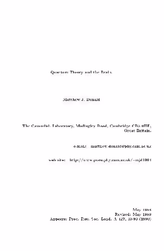 خرید و دانلود نسخه کامل کتاب Quantum theory and the brain