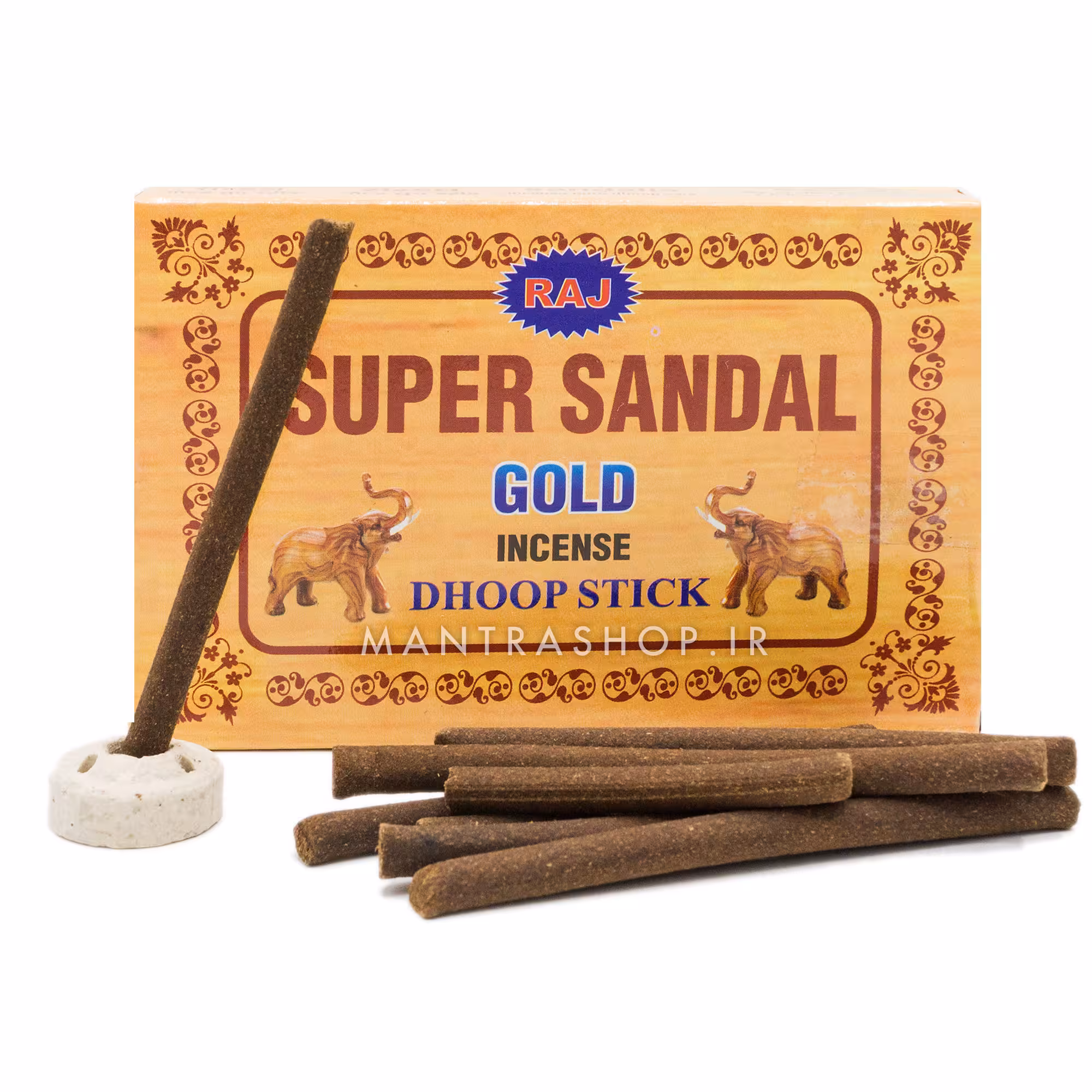 عود دست ساز هندی Super Sandal همراه با عودسوز