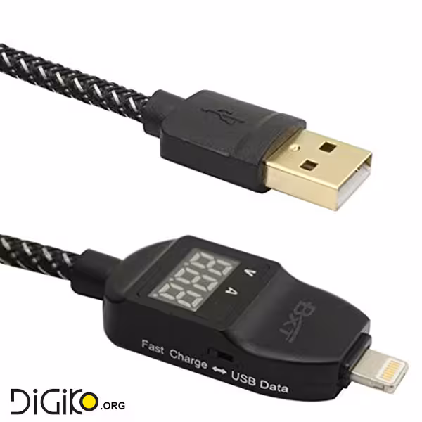 کابل لایتنینگ اپل با نمایشگر ولتاژ و جریان امپر