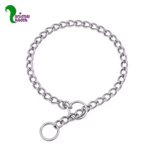 زنجیر آموزشی سگ تنگ شونده چوک چین جنس استیل (سایز مدیوم)