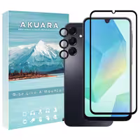 محافظ صفحه نمایش آکوآرا مدل Full-ring مناسب برای گوشی موبایل سامسونگ Galaxy A16 4G / A16 5G به همراه محافظ لنز دوربین