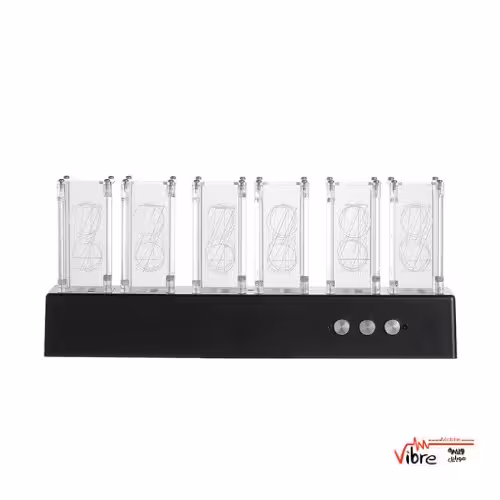 ساعت رومیزی LED دار  مدل WJFMZS Nixie Tube Clock