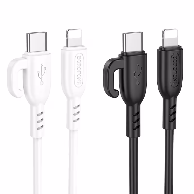 کابل شارژ 20 وات Lightning به USB-C بروفون مدل BX91 طول 1 متر