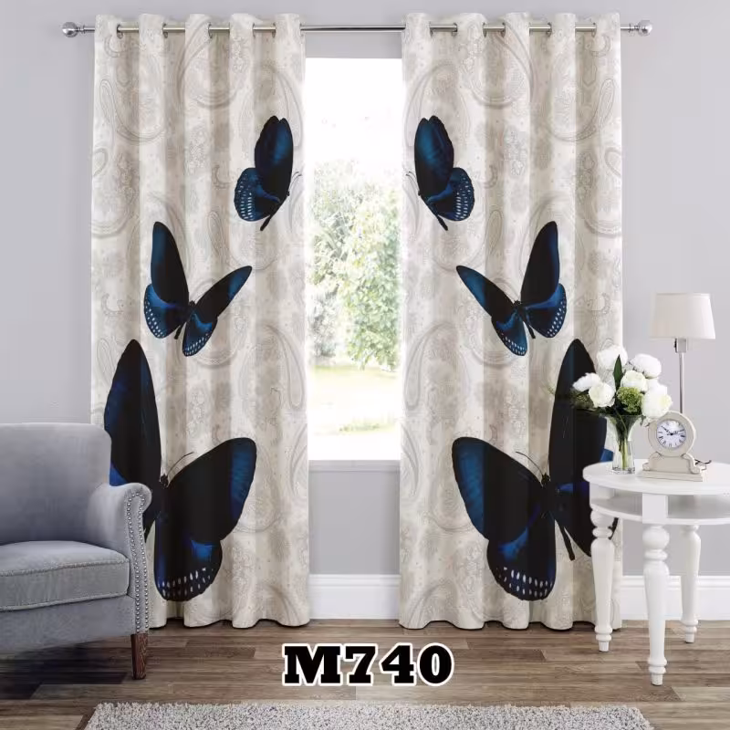 پرده سه بعدی طرح پروانه