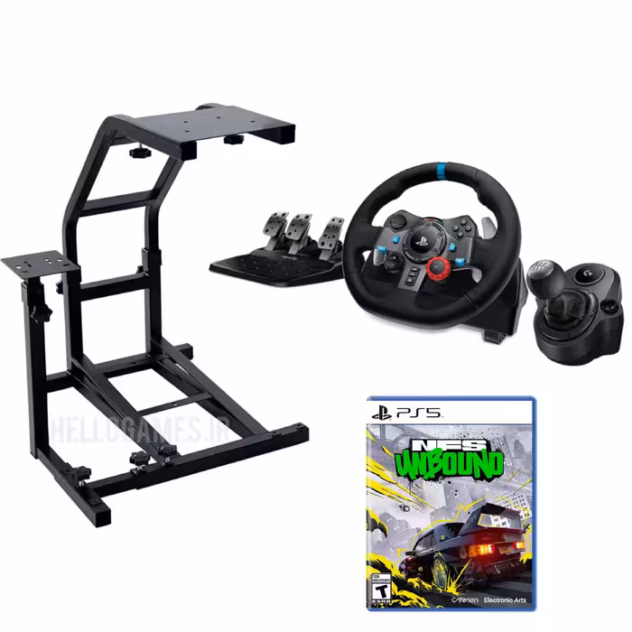 فرمان بازی Logitech G29   استند رانندگی VRS   تعویض دنده Shifter   بازی NFS Unbound