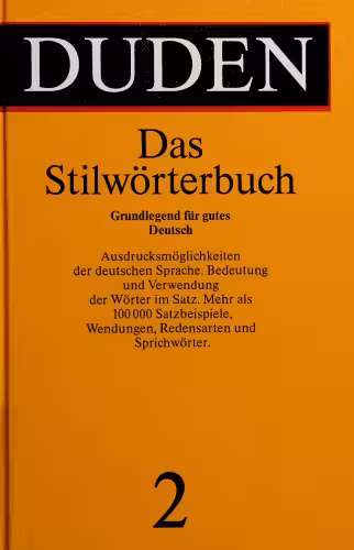 خرید و دانلود نسخه کامل کتاب Duden, Band 2: Das Stilwörterbuch: Grundlegend für gutes Deutsch