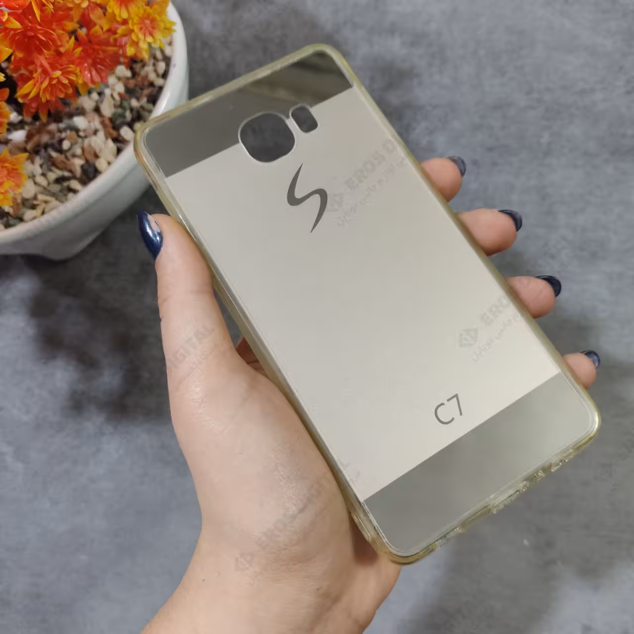 قاب گوشی آینه ای Samsung Galaxy C7 دور ژله ای