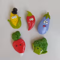 مگنت  یخچال طرح سبزیجات پنج عددی | amazonchi