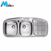 سینک اخوان کد 136cr توکار دو لگنه