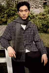 کت مردانه پیراهن OVERSHIRT TEXTURED FIT معمولی H&M