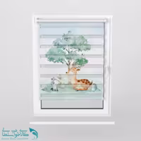 پرده زبرا اتاق کودک طرح حلزون کد A2778