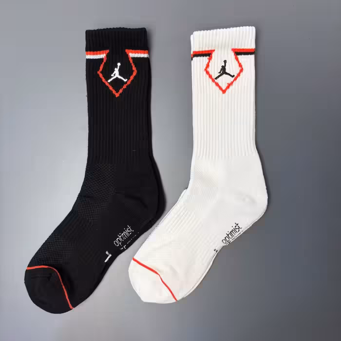 جوراب ساقدار کف حوله ای سری اتلتیک آپتیمیست طرح Jordan Diamond