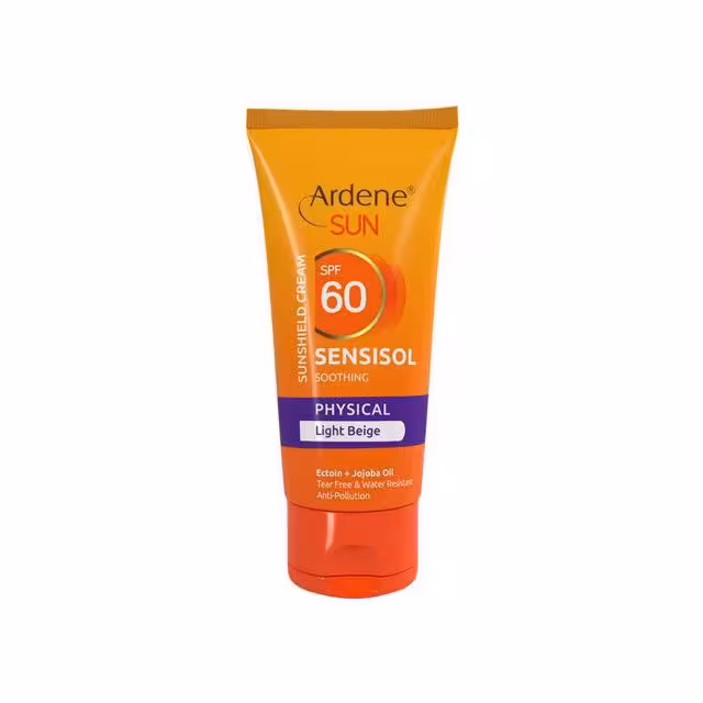 کرم ضد آفتاب فیزیکال آردن مدل Sensisol SPF 60 مناسب پوست حساس حجم 50 میلی لیتر - بژ روشن