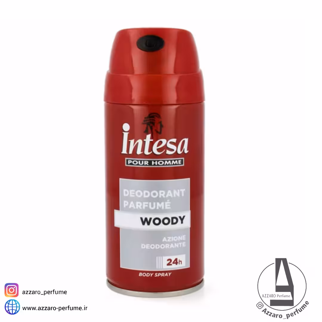 اسپری بدن مردانه اینتسا مدل woody حجم 150 میل