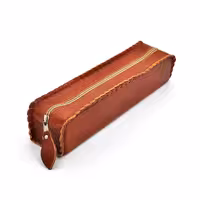 کیف جاقلمی چرم طبیعی ساده